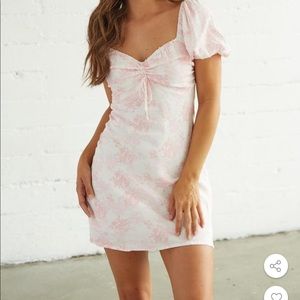 Floral printed mini dress